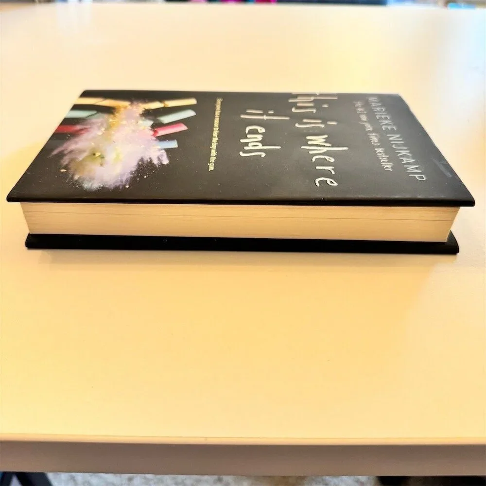 This Is Where It Ends Marieke Nijkamp Hardcover YA Thriller Novel Dust